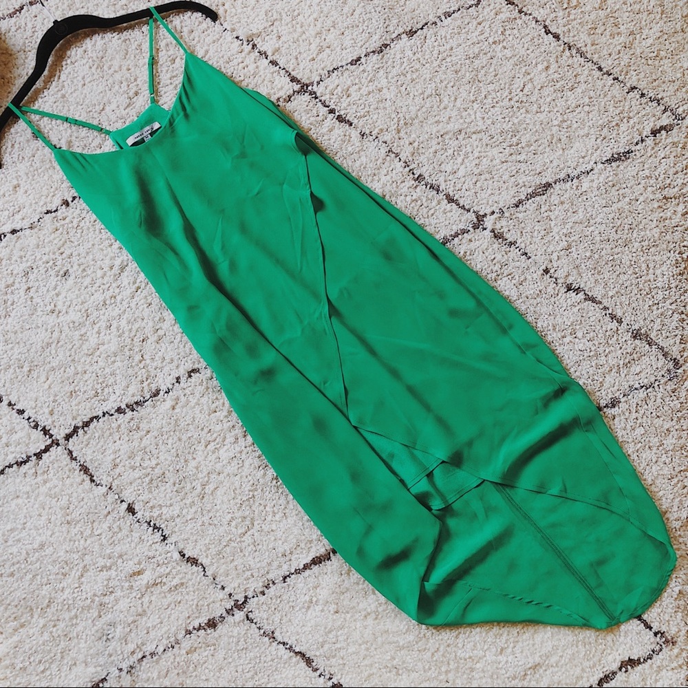 Naked Zebra Green High Low Dress